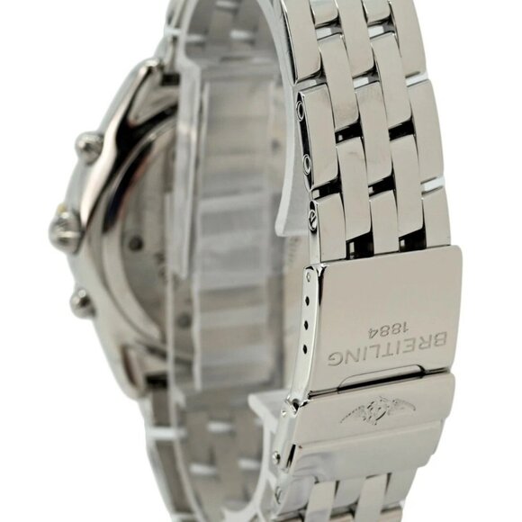 Vintage 37mm Breitling Chrono Cockpit White Dial Two Tone Auto Watch Ref B30012! - Picture 6 of 11